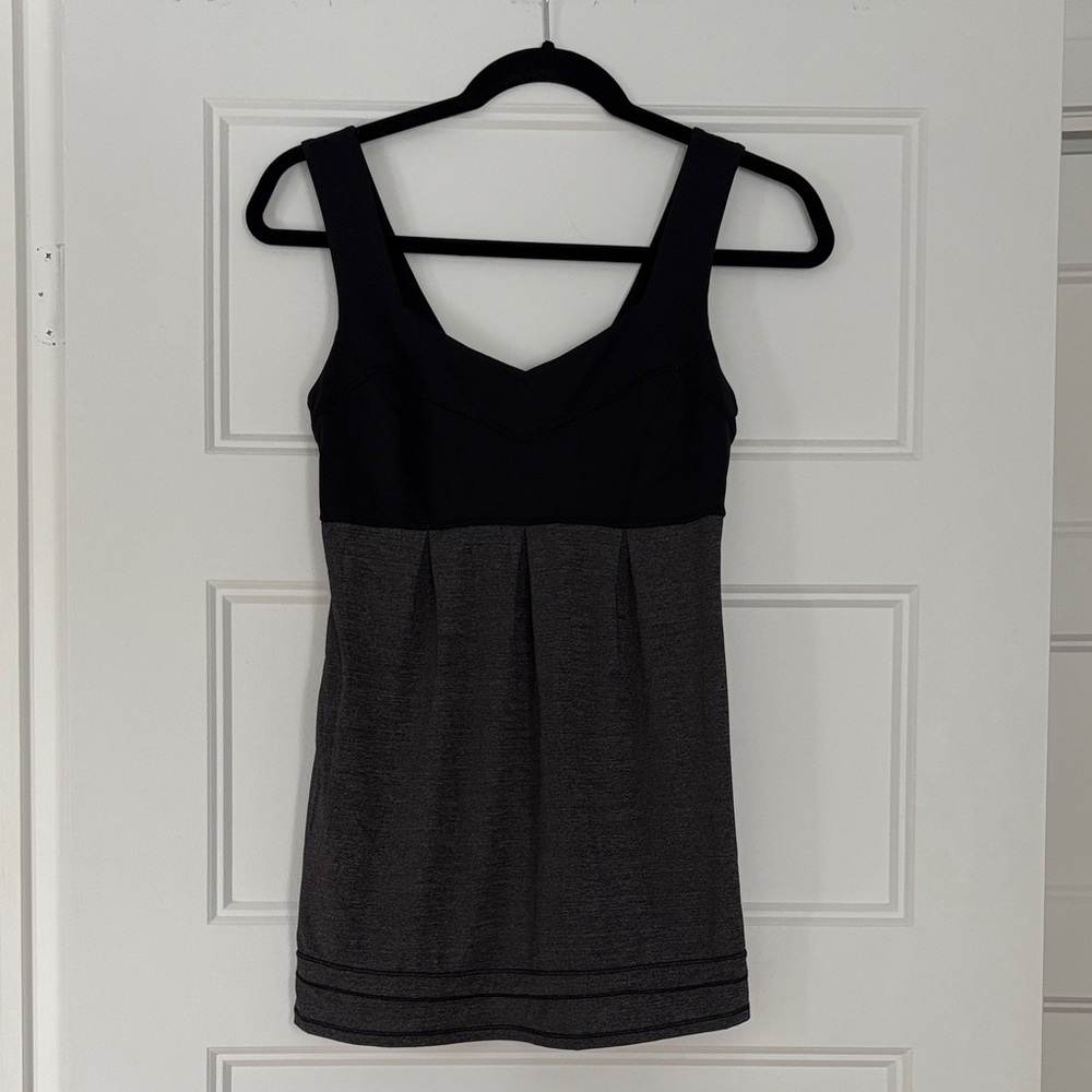 Black and Gray Lululemon Tank Top